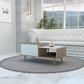 Mesa de Centro Bora (1C) Rovere + Blanco (envío RM)